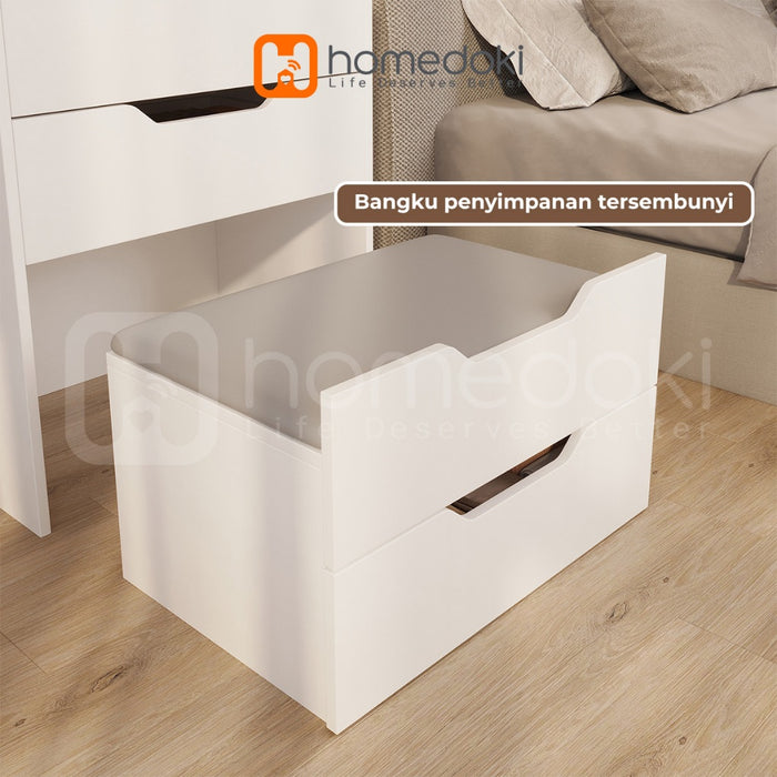 Homedoki Meja Rias/Meja Rias LED/Meja Rias Minimalis/Meja Rias Lampu/Meja Rias Aesthetic/Meja Make Up