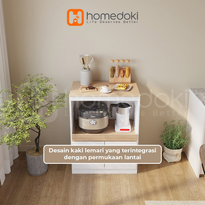 Homedoki Rak Oven Microwave / Lemari Dapur / Rak Dapur Multifungsi / Lemari Dapur Sederhana/Rak Serbaguna Penyimpanan
