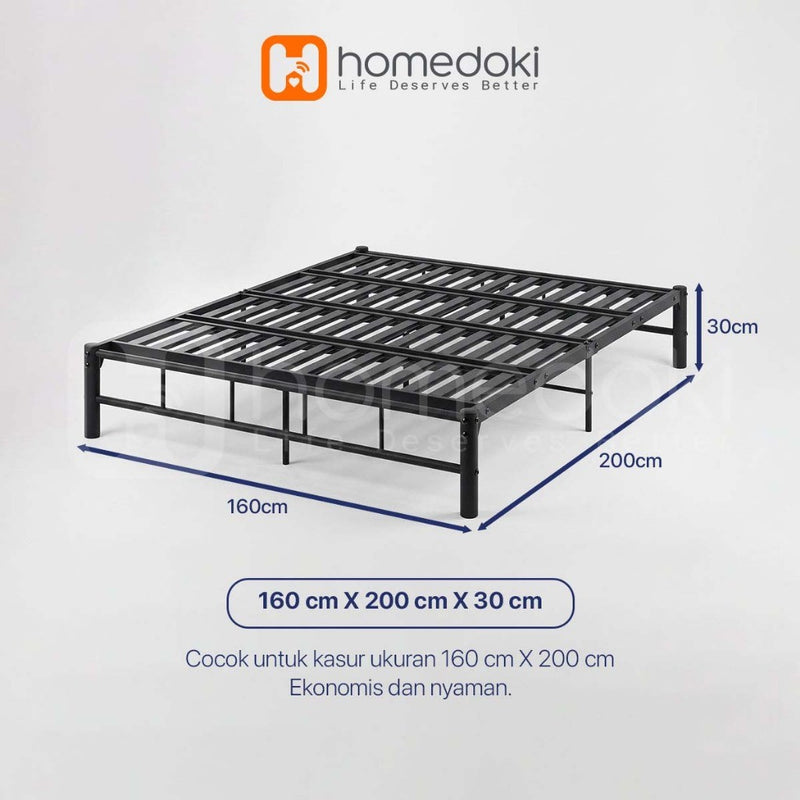 Homedoki STRUXBED Series/dipan tempat tidur/Sofa tempat tidur rangka besi bergaya modern/ Minimalis Kuat Kokoh