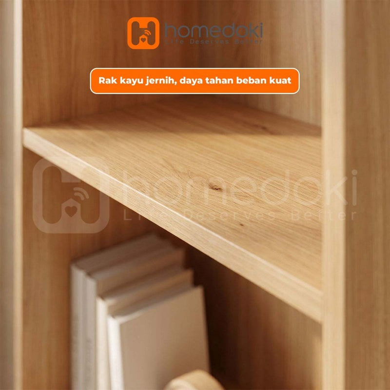 Homedoki Rak Sudut Ruang Tamu/Lemari Buku/Rak Penyimpanan Multifungsi/Rak Dekorasi Ruang Tamu Aesthetic