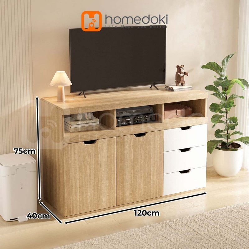 Homedoki Meja TV/Rak TV/Meja TV Minimalis Modern/Meja TV Kayu Ekonomis/Meja TV Minimalis Modern Terbaru