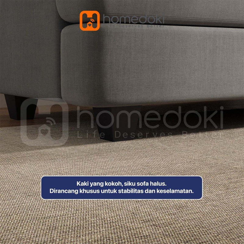 Homedoki Cover Sofa Elastis 2-Seater Abu-abu/Kursi Sofa Ruang Tamu Minimalis Modern/Sofa Minimalis Ruang Tamu