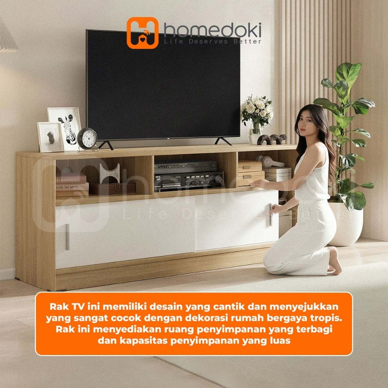 Homedoki Meja TV/Rak TV/Meja TV Minimalis Modern/Meja TV Minimalis Modern Terbaru