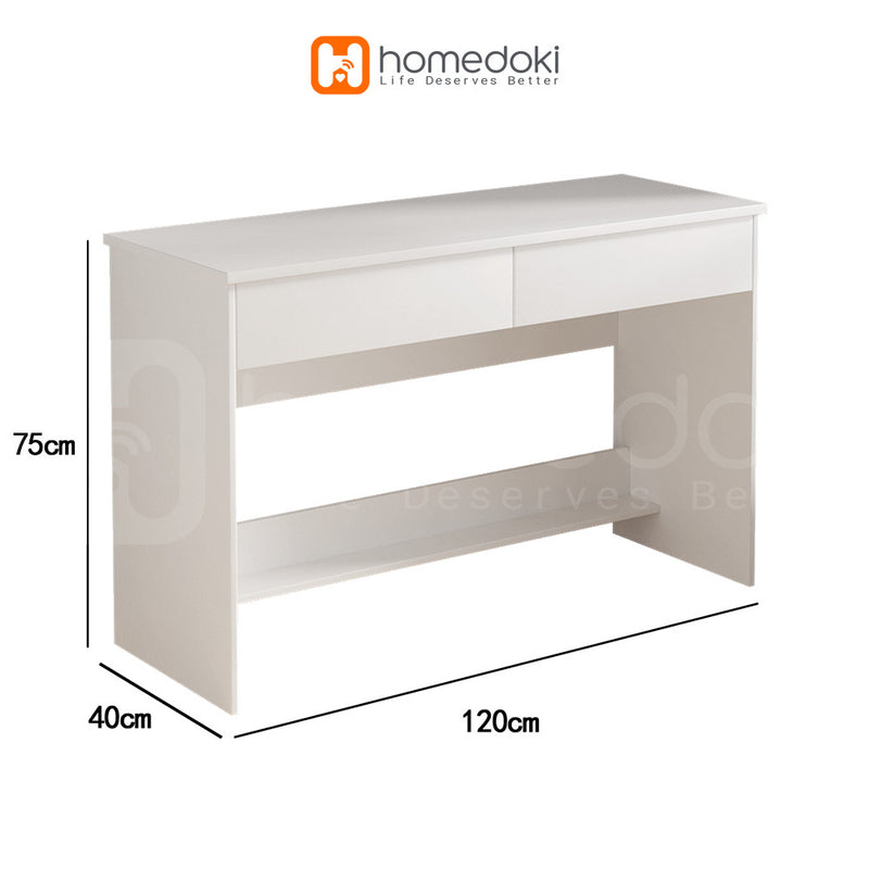 Homedoki Meja Kerja Kantor/Meja Kantor Minimalis/Meja Kerja/Meja PC/Meja120x75