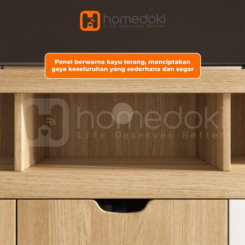 Homedoki Meja TV/Rak TV/Meja TV Minimalis Modern/Meja TV Kayu Ekonomis/Meja TV Minimalis Modern Terbaru
