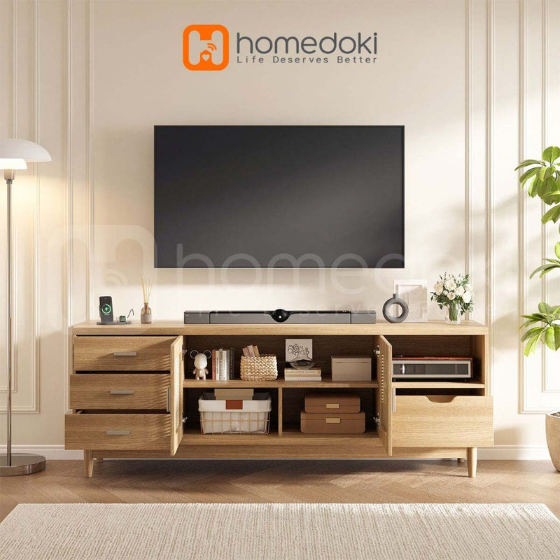 Homedoki Dudukan TV/Dudukan TV/Dudukan TV Minimalis Modern/Dudukan TV Kayu/Dudukan TV Minimalis Modern Terbaru
