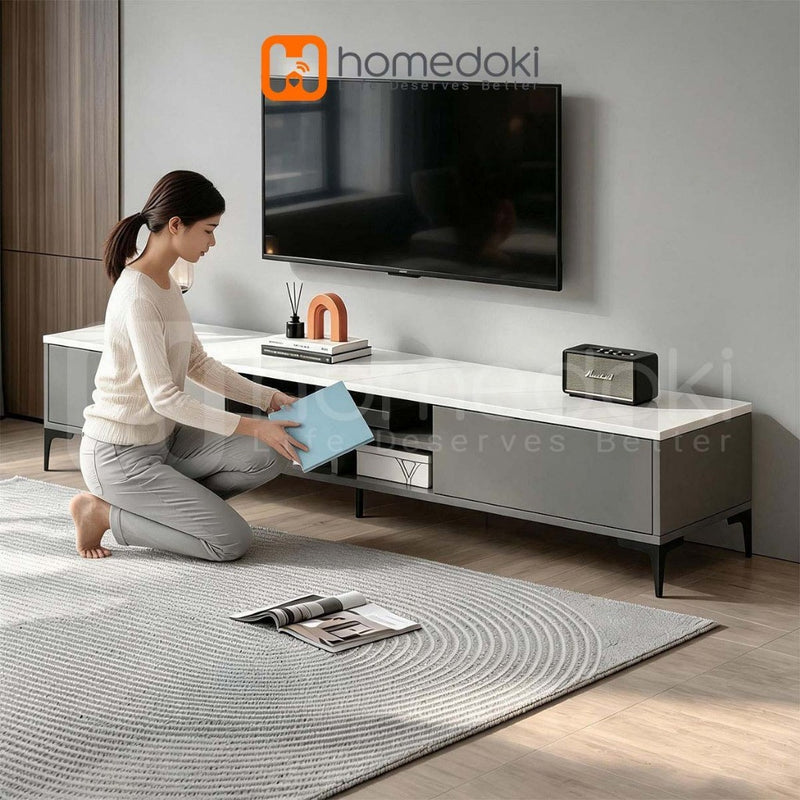 Homedoki Lemari TV/Lemari Meja TV/Lemari TV Minimalis Modern/Rak TV/Rak TV Minimalis Modern