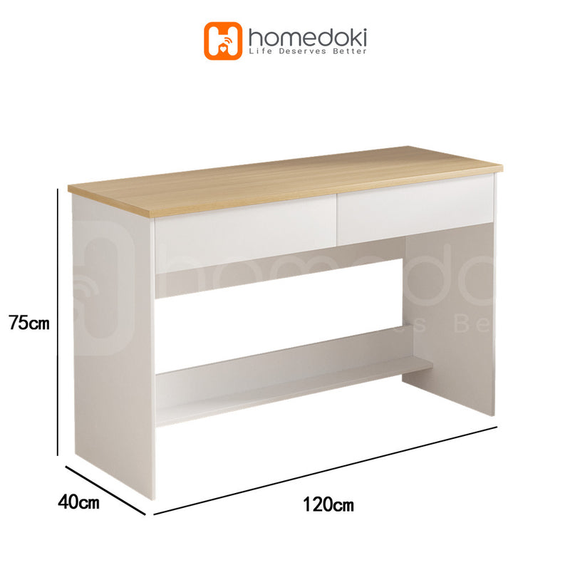 Homedoki Meja Kerja Kantor/Meja Kantor Minimalis/Meja Kerja/Meja PC/Meja120x75