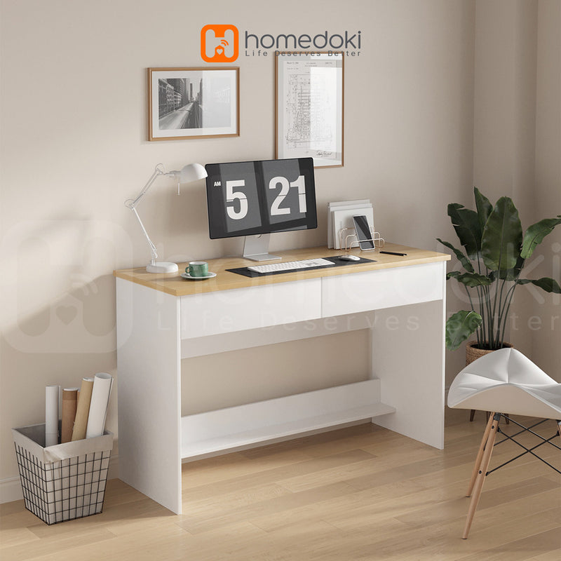 Homedoki Meja Kerja Kantor/Meja Kantor Minimalis/Meja Kerja/Meja PC/Meja120x75