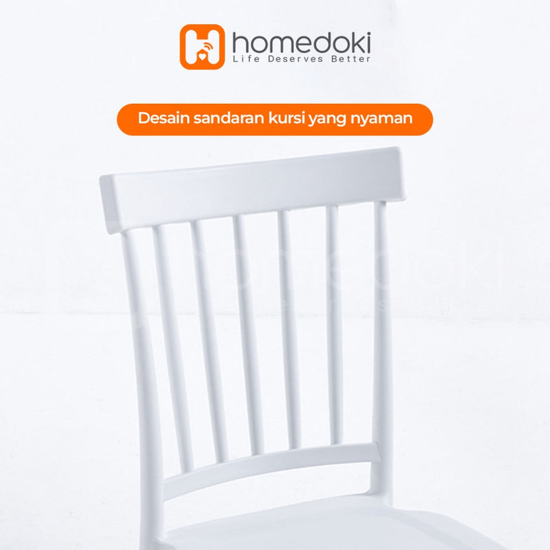 Homedoki Kursi Makan / Kursi Plastik / Kursi Cafe / Kursi Resto / Bangku Makan