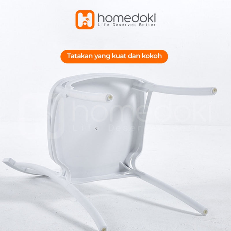 Homedoki Kursi Makan / Kursi Plastik / Kursi Cafe / Kursi Resto / Bangku Makan