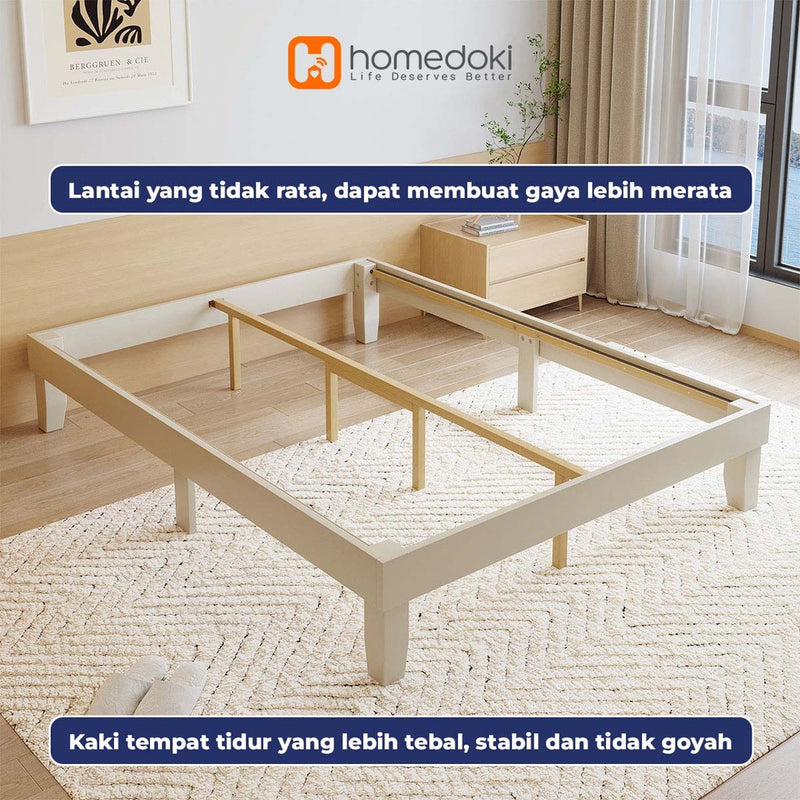 Homedoki NORDICBED Series  Dipan/ Ransel Tempat Tidur Kayu/Sandaran Ranjang Tempat Tidur/Divan Kasur