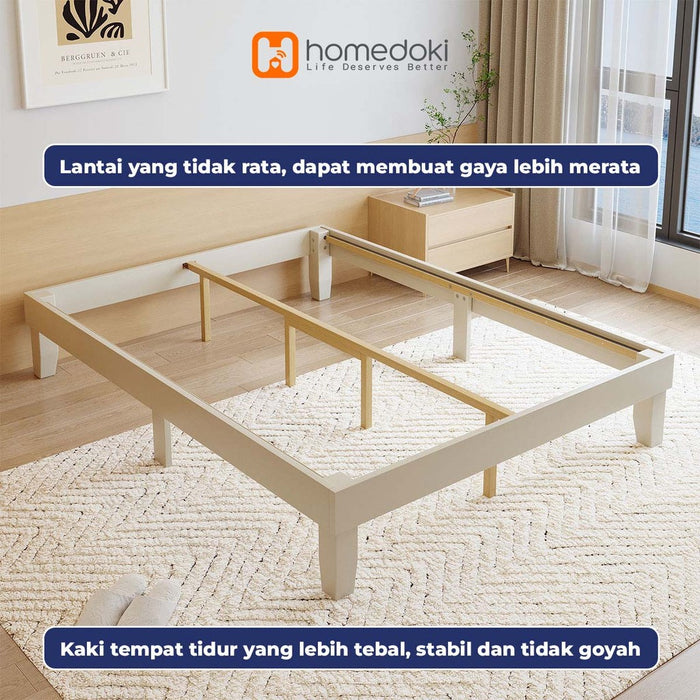 Homedoki NORDICBED Series  Dipan/ Ransel Tempat Tidur Kayu/Sandaran Ranjang Tempat Tidur/Divan Kasur