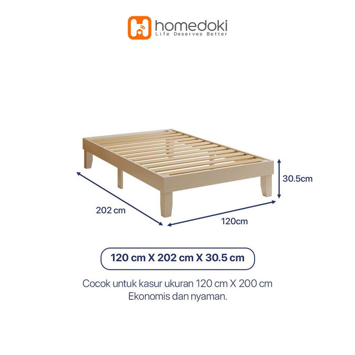 Homedoki NORDICBED Series  Dipan/ Ransel Tempat Tidur Kayu/Sandaran Ranjang Tempat Tidur/Divan Kasur