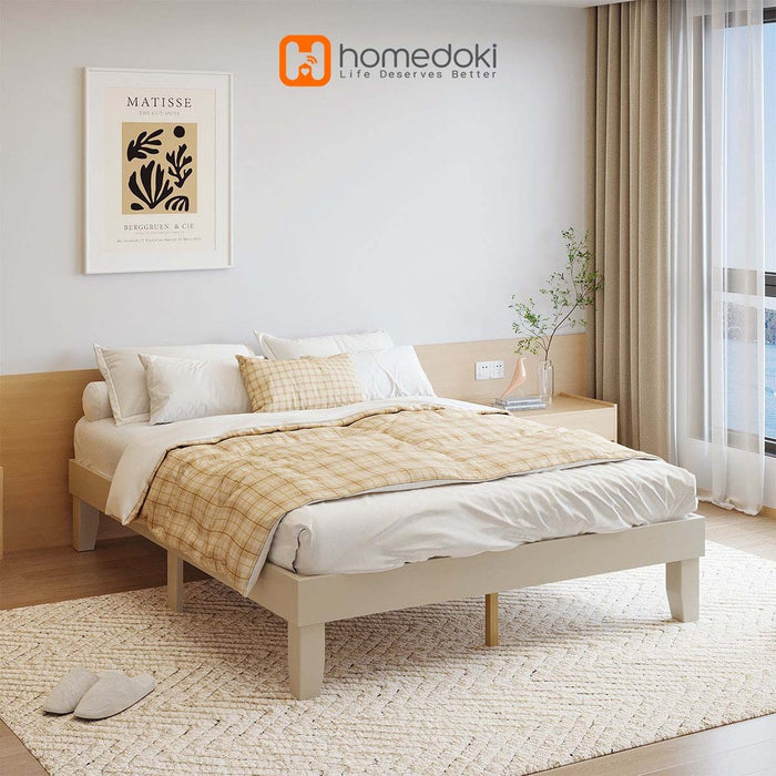 Homedoki NORDICBED Series  Dipan/ Ransel Tempat Tidur Kayu/Sandaran Ranjang Tempat Tidur/Divan Kasur