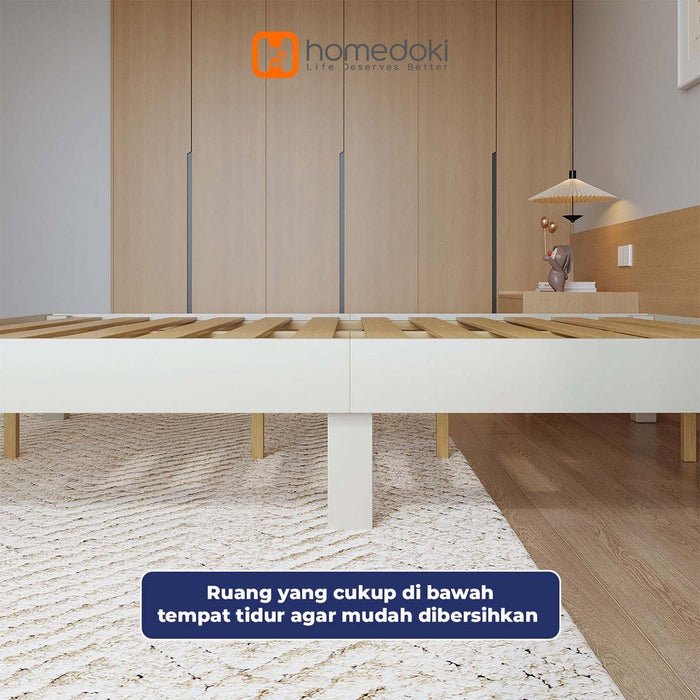 Homedoki NORDICBED Series  Dipan/ Ransel Tempat Tidur Kayu/Sandaran Ranjang Tempat Tidur/Divan Kasur