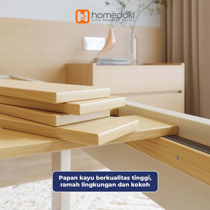 Homedoki NORDICBED Series  Dipan/ Ransel Tempat Tidur Kayu/Sandaran Ranjang Tempat Tidur/Divan Kasur