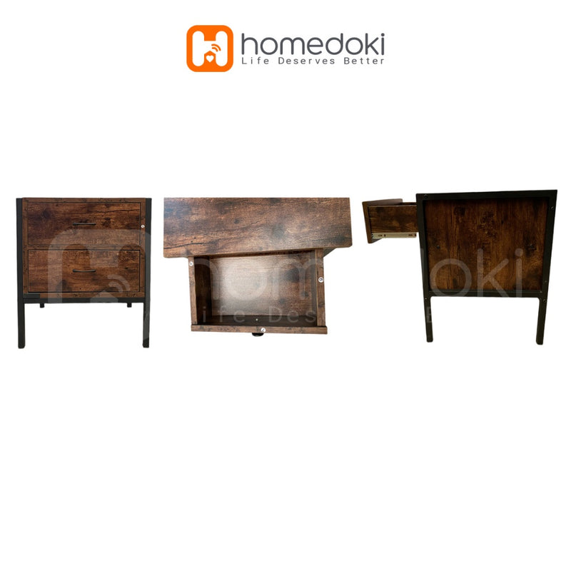 Homedoki Meja Nakas Kecil / Meja Nakas Minimalis / Meja Sudut / Meja Samping Tempat Tidur