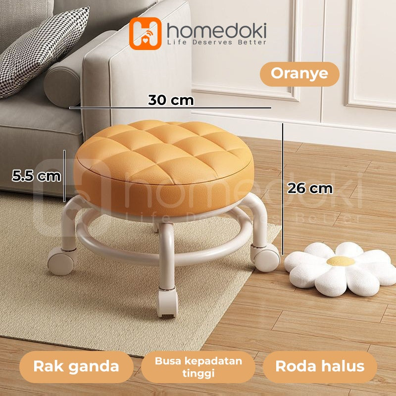 Homedoki Kursi Belajar Roda / Kursi Bar / Kursi Aesthetic / Kursi Salon / Kursi Makan