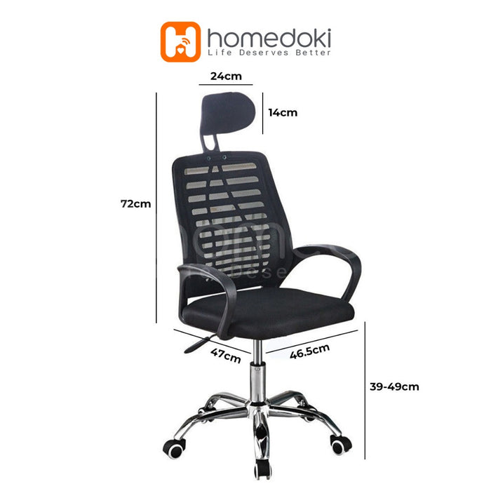 Homedoki Kursi Kantor / Kursi Gaming / Kursi Putar / Kursi Kerja / Kursi Jaring