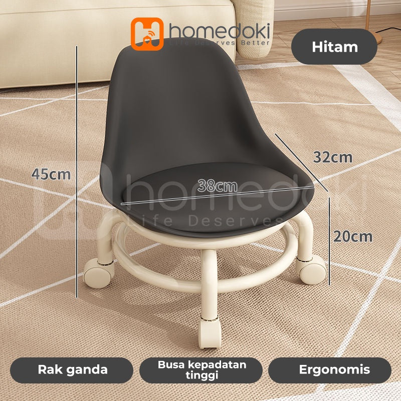 Homedoki Kursi Belajar Roda / Kursi Bar / Kursi Aesthetic / Kursi Salon / Kursi Makan