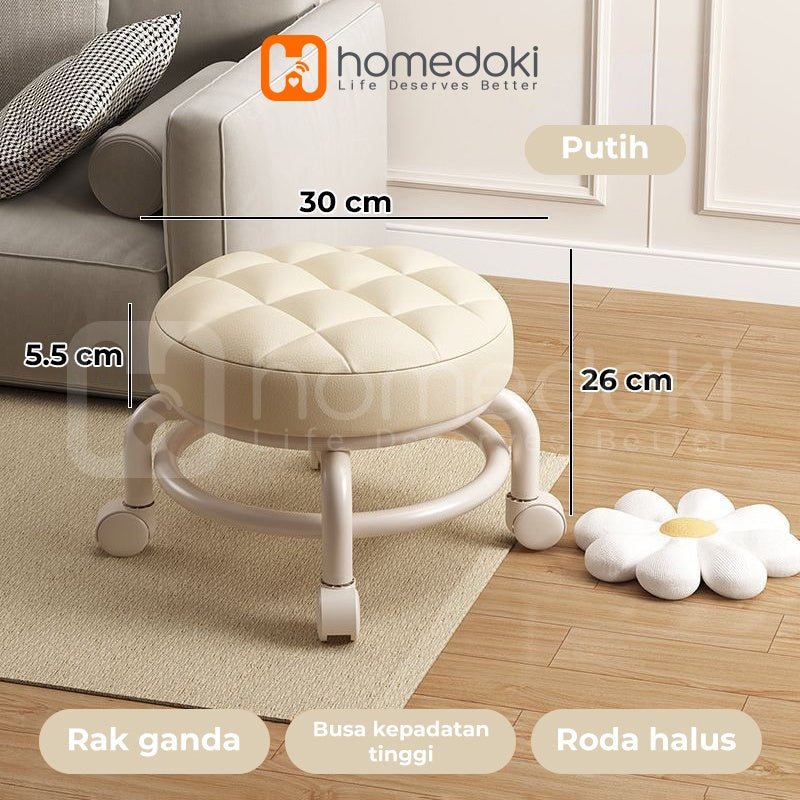 Homedoki Kursi Belajar Roda / Kursi Bar / Kursi Aesthetic / Kursi Salon / Kursi Makan