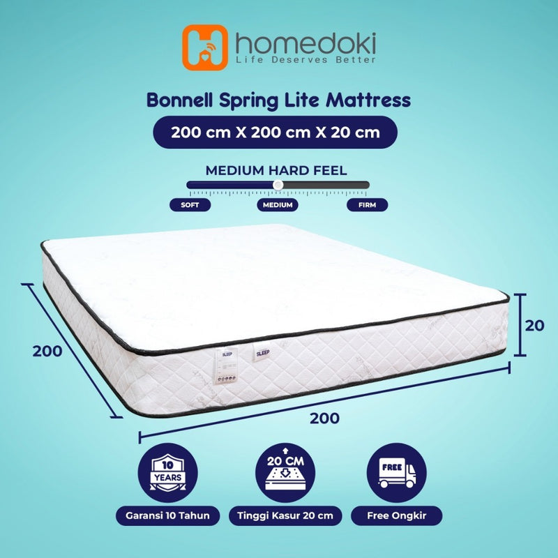 Homedoki Bonnell Spring / Kasur Spring Bed / Kasur Box / Tebal 20cm / Spring Bed 180x200
