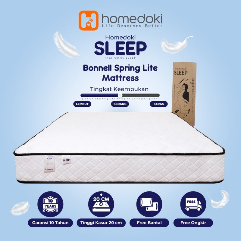 Homedoki Bonnell Spring / Kasur Spring Bed / Kasur Box / Tebal 20cm / Spring Bed 180x200