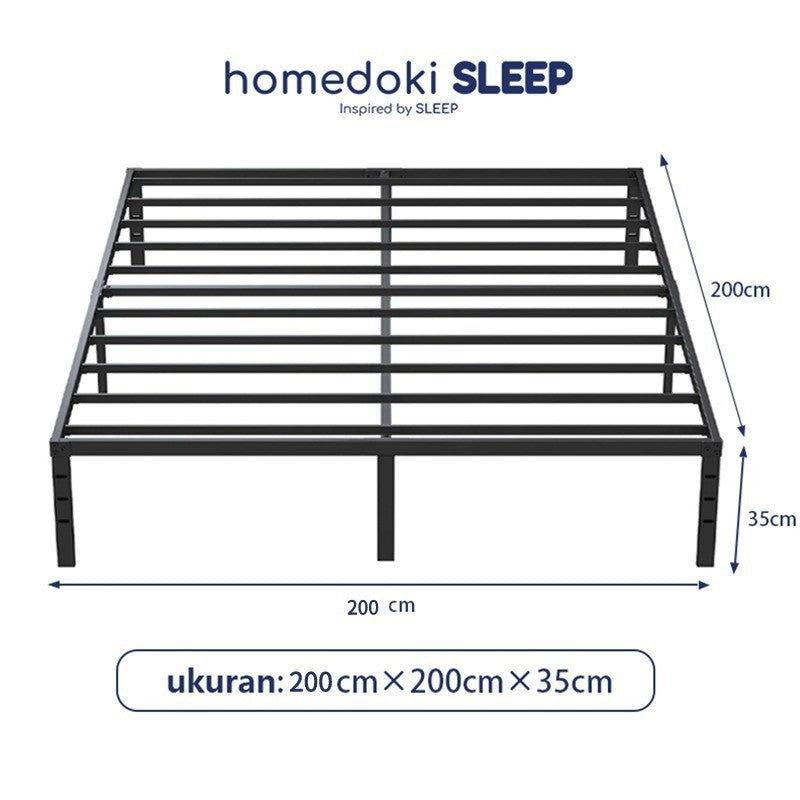 Homedoki Basicbed / Dipan Tempat Tidur / Yelena Ranjang Tidur / Divan Dipan Tempat Tidur / Kai Ranjang Besi Industrial Bed In a Box