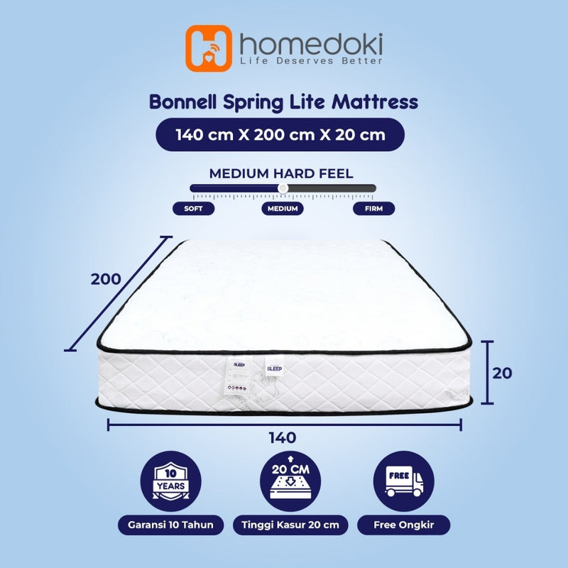 Homedoki Bonnell Spring / Kasur Spring Bed / Kasur Box / Tebal 20cm / Spring Bed 180x200