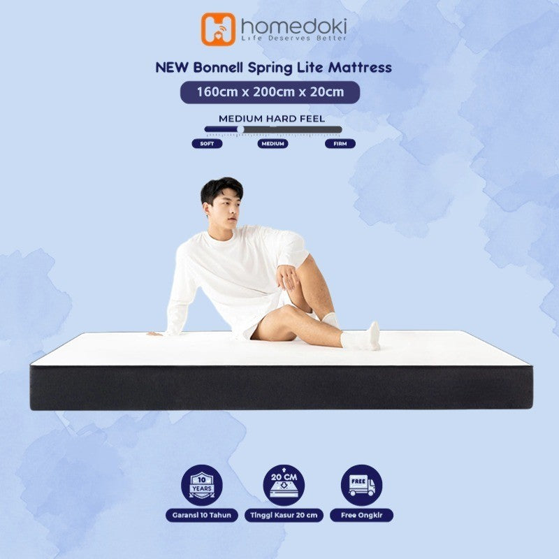 Homedoki Bonnell Spring / Kasur Spring Bed / Kasur Box / Tebal 20cm / Spring Bed 180x200