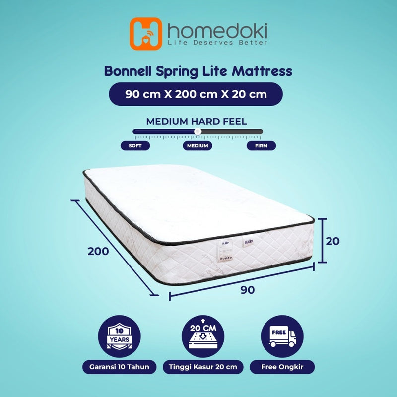 Homedoki Bonnell Spring / Kasur Spring Bed / Kasur Box / Tebal 20cm / Spring Bed 180x200