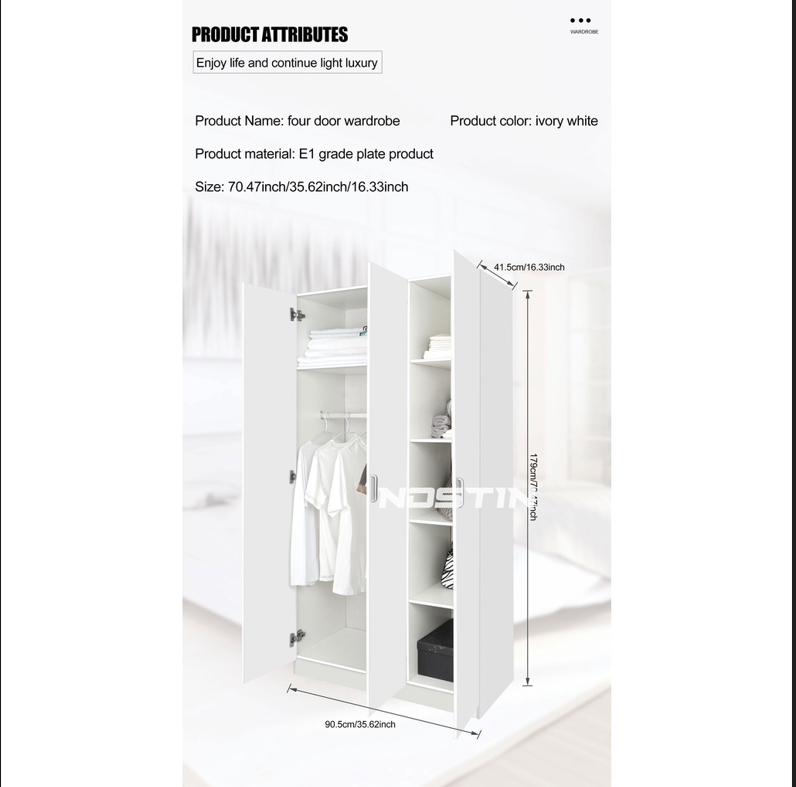 Homedoki Lemari Pakaian Tiga Pintu HD021