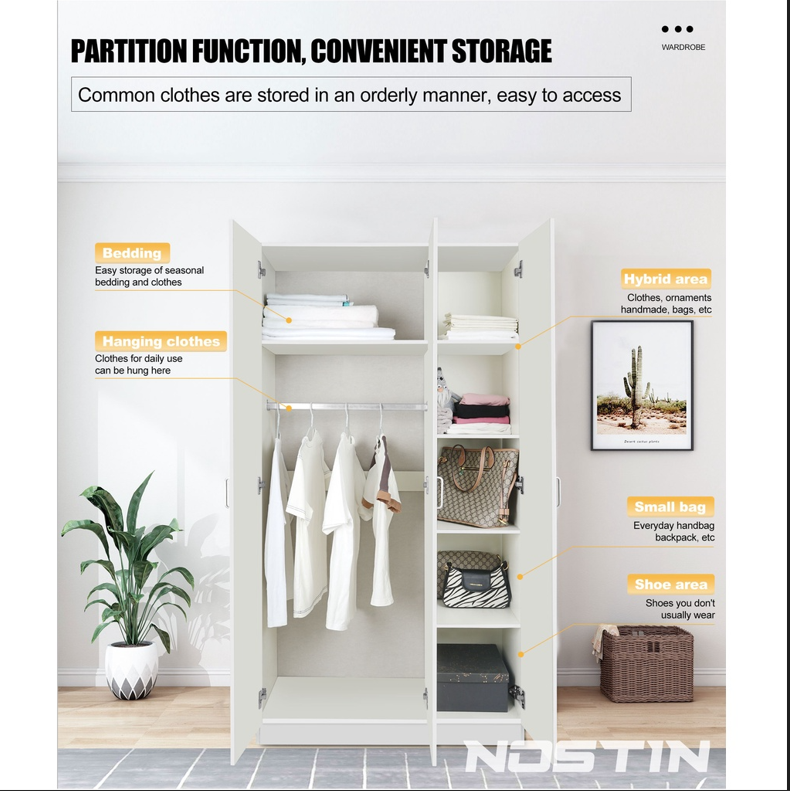 Homedoki Lemari Pakaian Tiga Pintu HD021