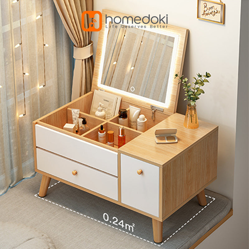 Homedoki Meja Rias Cermin Lantai HD080