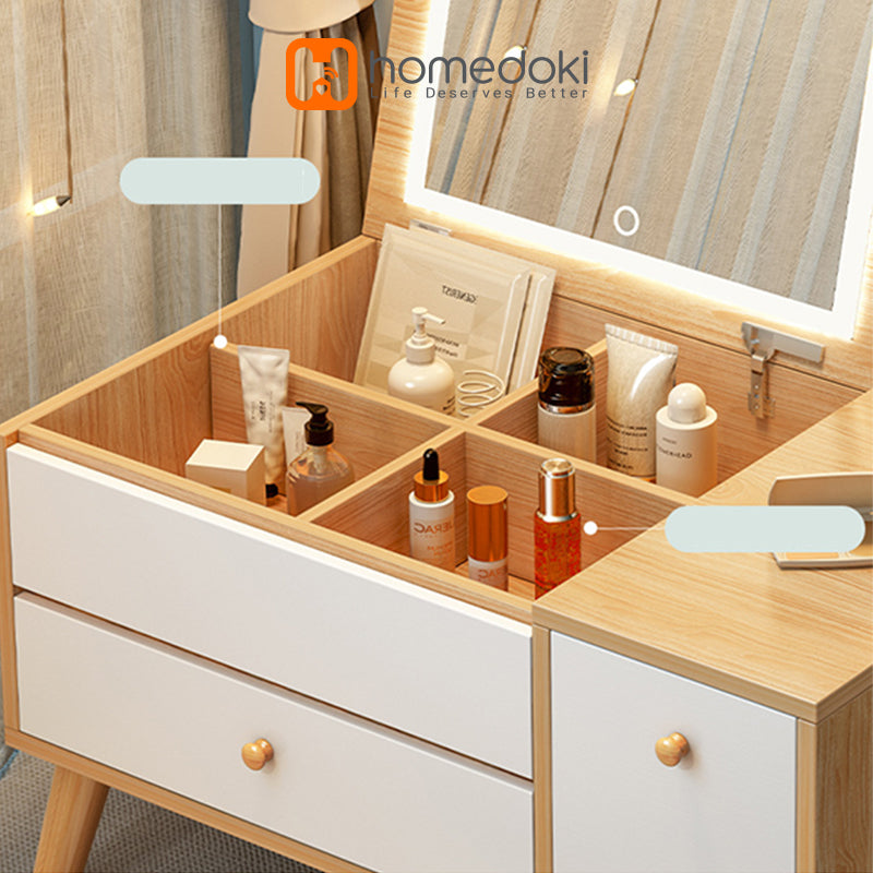 Homedoki Meja Rias Cermin Lantai HD080
