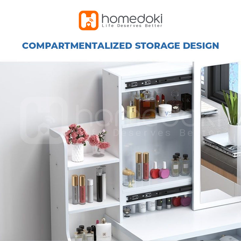 Homedoki Meja Rias Lampu LED Minimalis HD104 - PUTIH