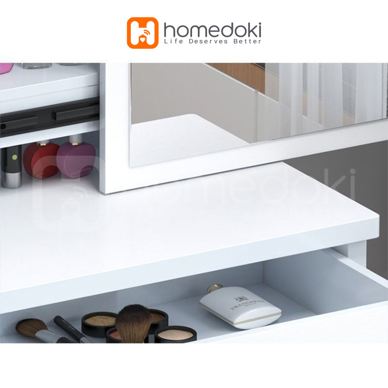 Homedoki Meja Rias Lampu LED Minimalis HD104 - PUTIH