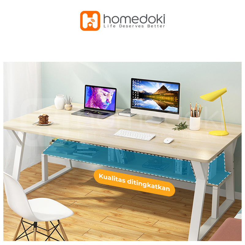 Homedoki Meja Belajar / Meja komputer / Meja Kerja / Meja Belajar Minimalis Kayu / Meja Kerja Murah / Meja Belajar Anak