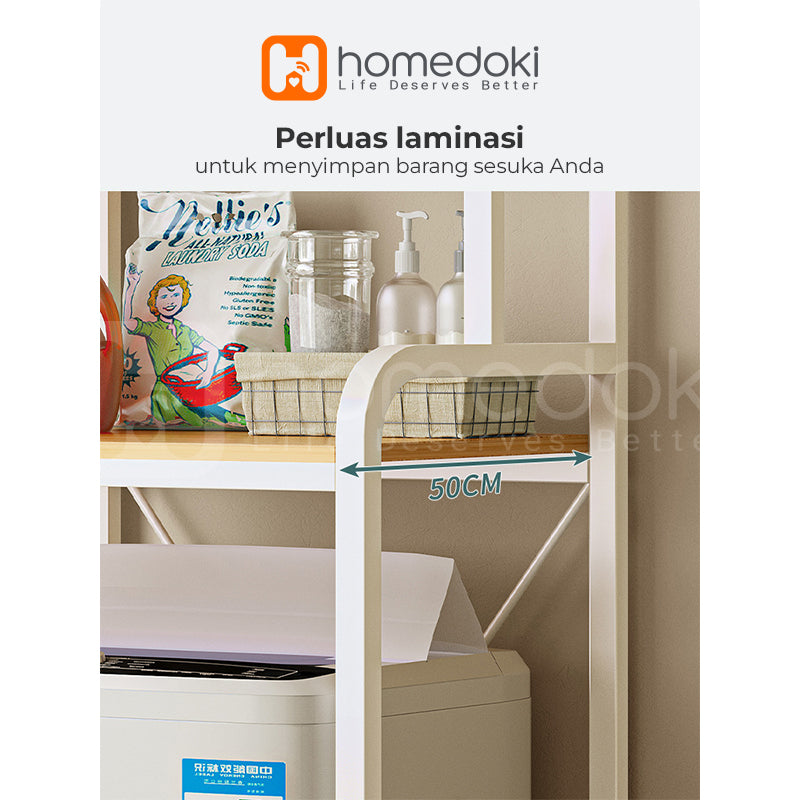Homedoki Rak Serbaguna /Rak Laundry / Rak Mesin Cuci / Rak Penyimpanan Serbaguna
