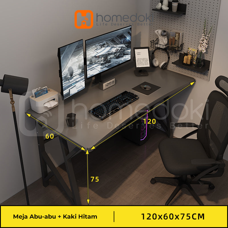 Homedoki Meja Komputer / Meja Kerja / Meja Kantor Minimalis / Meja Belajar / Meja PC