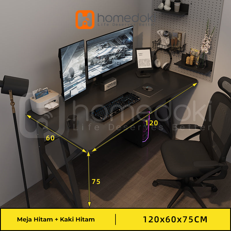 Homedoki Meja Komputer / Meja Kerja / Meja Kantor Minimalis / Meja Belajar / Meja PC