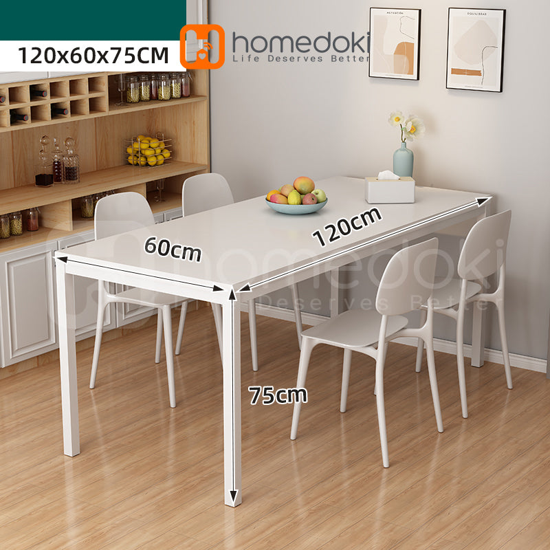 Homedoki Meja Makan / Meja Makan Minimalis / Meja Makan Murah / Meja Makan Putih