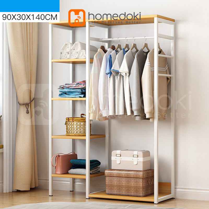 Homedoki Rak Baju Gantung / Stand Hanger / Rak Baju / Rak Pakaian / Rak Gantung Baju Kayu