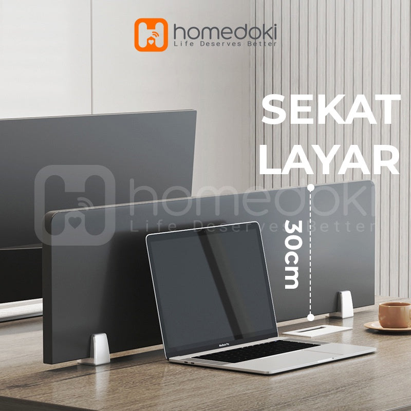 Homedoki Meja Kerja dengan Pembatas / Meja Kantor