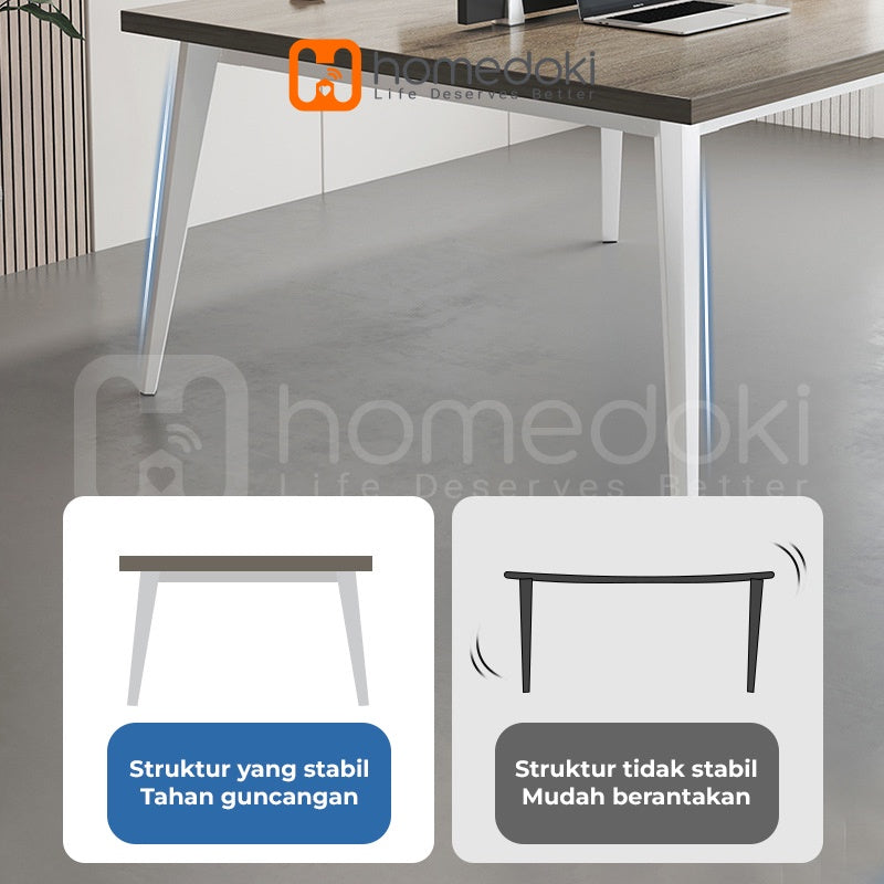 Homedoki Meja Kerja dengan Pembatas / Meja Kantor